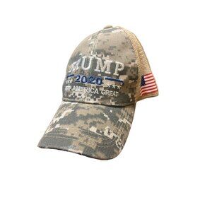 Trump 2020 Keep America Great Camo Mesh Trucker Hat Adjustable Embroidered